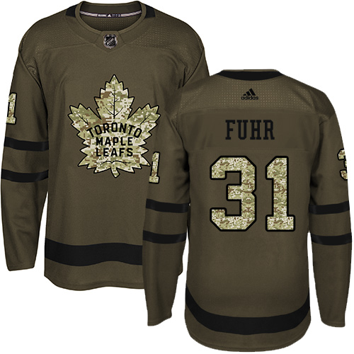 Adidas Maple Leafs #31 Grant Fuhr Green Salute to Service Stitched NHL Jersey